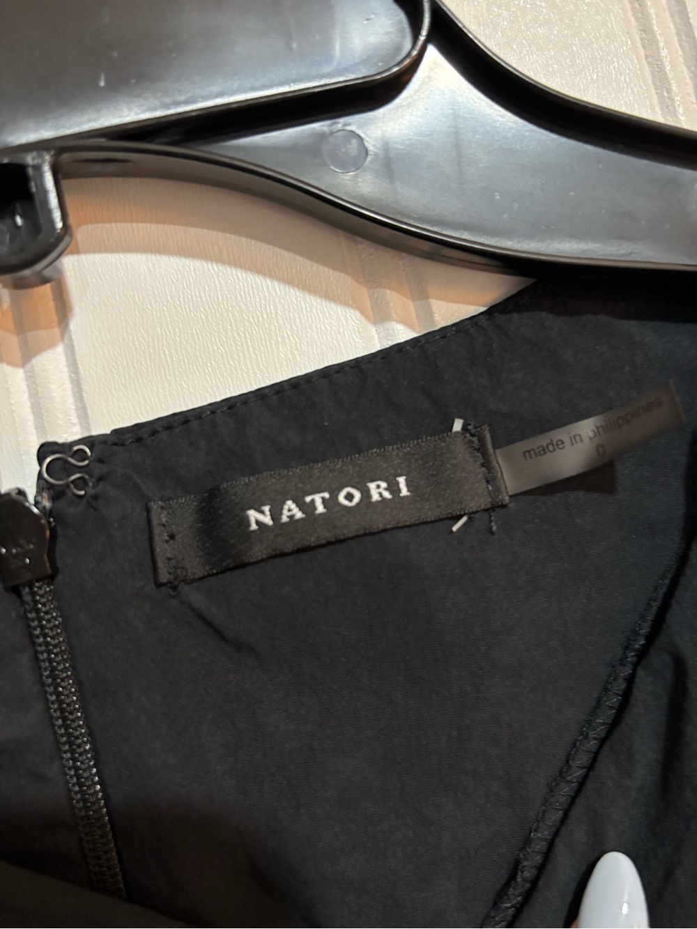 Natori Black Sleeveless Top with Subtle Boat Neck - Picture 4 of 6